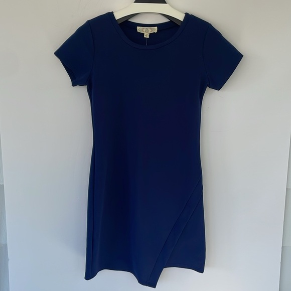 Pink Rose Blue Casual Sheath Dress Medium - Picture 8 of 12